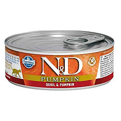 N&D Pumpkin Cat Quail & Pumpkin - Консерва за котки с пъдпъдък и  тиква