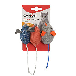 Camon Играчка цветни мишки с катнип