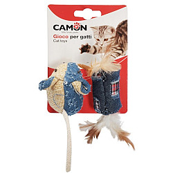 Camon Играчка цилиндър и мишка от плат 