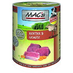 Mac’s Кучешка консерва Dog Reindeer, Vegetables and Pasta - северен елен, зеленчуци и паста