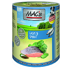 Mac’s Кучешка консерва Dog with Salmon,Pasta and Spinach - сьомга, паста и спанак