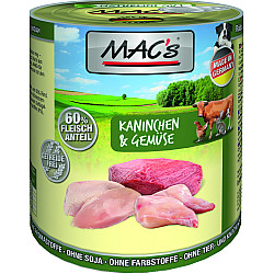 Mac’s Кучешка консерва Dog  with Rabbit and Vegetables - заешко месо и зеленчуци