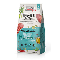 Mac’s Mono Beef for Dog -  храна за израснали и податливи на алергии кучета с прясно говеждо и сладък картоф