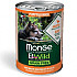 Monge-Bwild Grain Free – Duck with Pumpkin and Zucchini – Puppy&Junior 400g-патешко, тиква, тиквички.