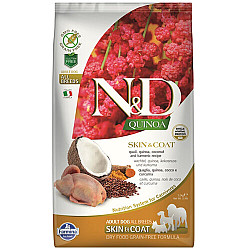 N&D Quinoa Skin & Coat Quail, Coconut -с пъдпъдък, кокос и куркума