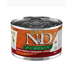 N&D Pumpkin Dog Chicken & Pomegranate Starter Mini140g - Консерва за кучета с пилешко месо и нар