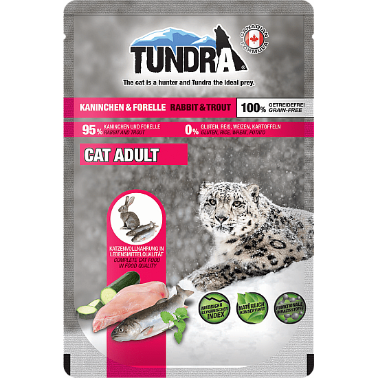 Tundra Pute Grain Free Trout and Rabbit -Пауч с пъстърва и заек за възрастни котки 0.85грама