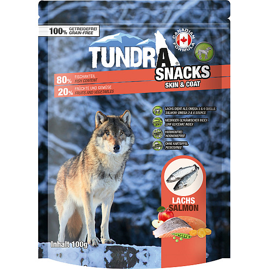 Tundra Snack with  Salmon for Dog - Лакомство за куче със сьомга за здрава кожа и козина 0.100грама