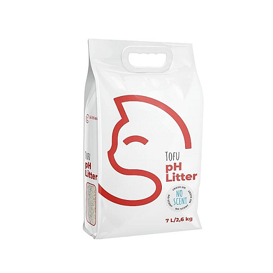 Kitties Tofu Cat Litter - Соева постелка за котешка тоалетна без аромат - 7 л