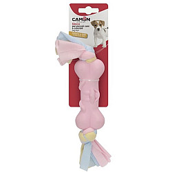 Camon Играчка за куче TPR кокал с ленти