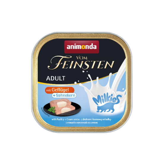 Vom Feinsten Adult Cat Poltry Cream Centre - Пастет за котки с птиче и сметанов пълнеж - 100 гр