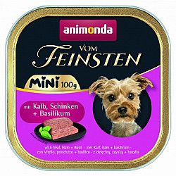 Vom Feinsten Adult Mini Dog Veal with Ham and Basil - Пастет за кучета от дребни породи с телешко, шунка и босилек - 100 гр