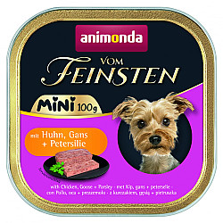 Vom Feinsten Mini Adult Dog Chicken and Goose with Parsley - Пастет за малки породи кучета с пилешко,гъше месо и магданоз - 100 гр