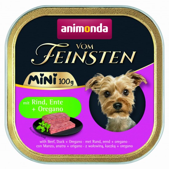 Vom Feinsten Mini Adult Beef and Duck with Oregano - Пастет за дребни породи с говеждо, патешко и риган - 100 гр