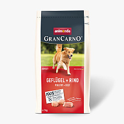 GranCarno Adult Dog Chicken and Beef - суха храна за израснали кучета с птиче и говеждо