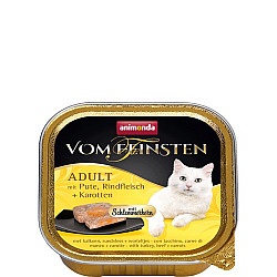 Vom Feinsten Adult Cat Turkey and Beef with Carrots - Пастет 2 в 1 за котки с пуйка, говеждо и моркови 100 гр
