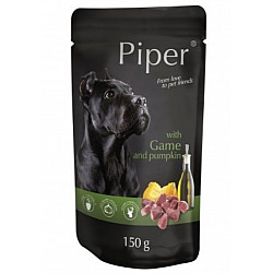 Piper Dog Adult Game - Пауч за кучета с дивеч и тиква - 150 гр