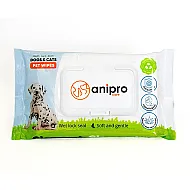 Anipro - Антибактериални биоразградими хигиенни кърпички за кучета и котки - 40 бр