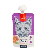 Wanpy Tasty Dog - Месна паста с патица, морков и грах - 90 гр