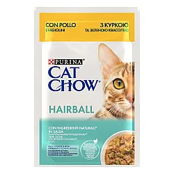 Purina Cat Chow Adult Cat Hair Control Chicken - Пауч за котки с пиле и зеленчуци против образуване на космени топки