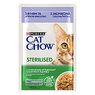 Purina Cat Chow Sterilised Cat Lamb and Green Beans - Пауч за кастрирани котки с агне и зелен фасул