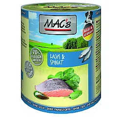 Mac’s Кучешка консерва Dog with Salmon,Pasta and Spinach - сьомга, паста и спанак