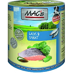 Mac’s Кучешка консерва Dog with Salmon,Pasta and Spinach - сьомга, паста и спанак