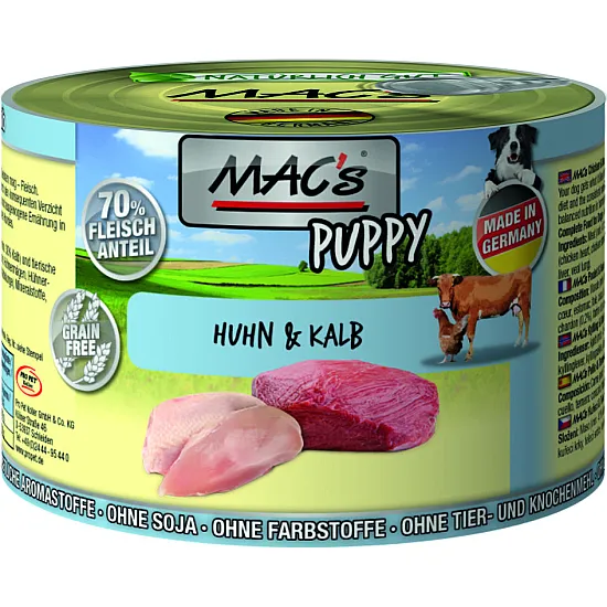 Mac’s Puppy with Chicken and Beef - Консерва за подрастващи кучета с пилешко месо и говеждо