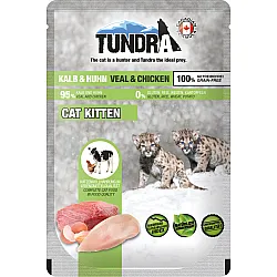 Tundra Grain Free Kitten Chiken and Veal - пауч телешко и пиле - храна за подрастващи котки 85 гр.