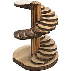 Играчка за гризачи - Дървена кула - 10 х 14 х 9 cм