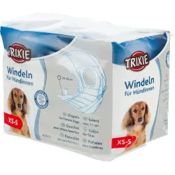 Памперси за женски кучета за еднократна употреба марка Trixie - 12 броя в пакет