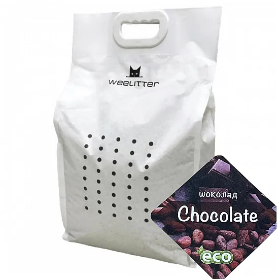 Weelitter Chocolate - натурална биоразградима соева котешка тоалетна с аромат на шоколад