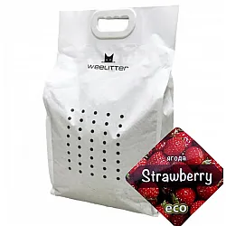 Weelitter Strawberry - натурална биоразградима соева котешка тоалетна с аромат на ягода