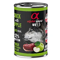 Alpha Spirit - Консерва за кучета - патица с ябълки - 400 гр