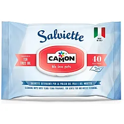 Camon - Мокри кърпички за кучета и котки с антибактериално действие