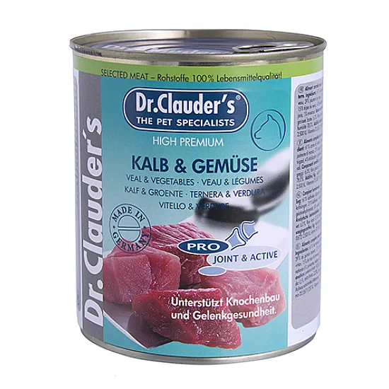 Dr Clauder's Dog Beef and Vegetables Joint and Active - Консерва с говеждо и зеленчуци за кучета със ставни проблеми
