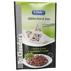 Dr.Clauder`s Dr.Clauder s premium pouches- пиле, патица, желе 100 gr