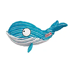 KONG CuteSeas Whale - Плюшен кит играчка за куче с пищялка и пукащ звук