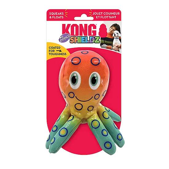 KONG Shieldz Octopus - Мека играчка за куче с ултра издръжливо покритие