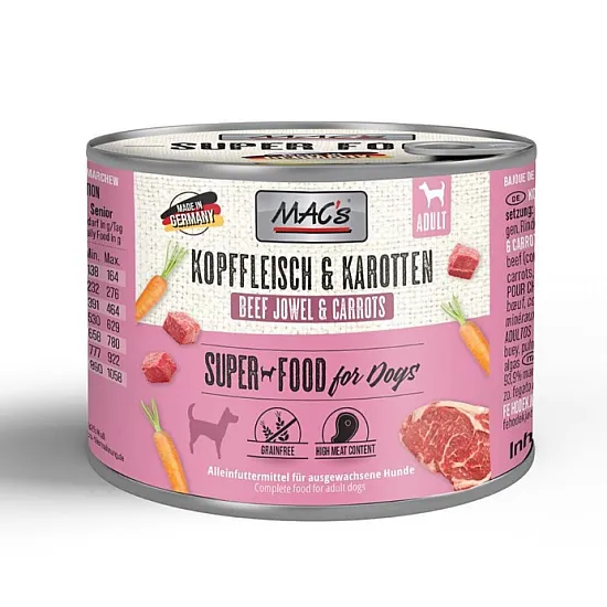 Mac’s Dog Beef and Carrots - Консерва за куче с телешко и моркови