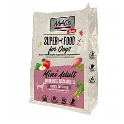 Mac's Dog Mini Adult Monoprotein Turkey and Sweet Potato - Суха храна за кучета от дребни породи с пуйка и сладък картоф