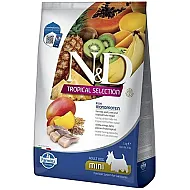 N&D Tropical Dog Adult Mini Herring and Fruits - Суха храна за кучета от малки породи с херинга и тропически плодове