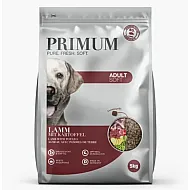 Primum Soft Monoprotein Lamb - Мека, полувлажна гранулирана храна за израснали кучета, без зърно, с агнешко месо и картофи, 5 кг