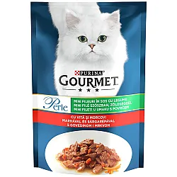Purina Gourmet Perle Adult Cat Beef - Пауч за котки с говеждо - 85гр