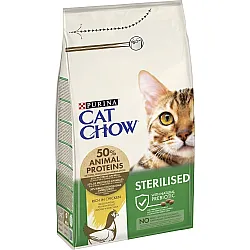 Purina Cat Chow Sterilized Cat Chicken - Суха храна за кастрирани котки с пиле