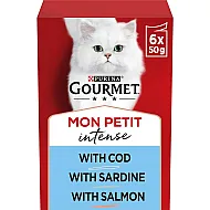 Purina Gourmet Mon Petit Adult Cat Fish - Паучове за котки с риба - 6х50гр