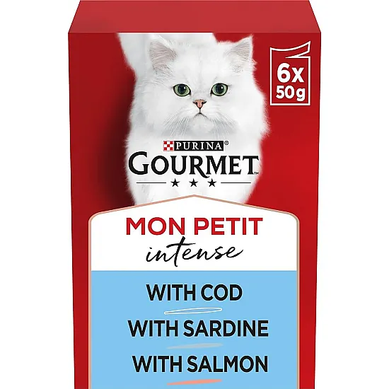 Purina Gourmet Mon Petit Adult Cat Fish - Паучове за котки с риба - 6х50гр