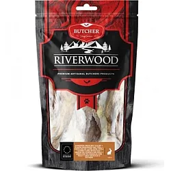 Riverwood - Сушени лакомства за куче - заешки уши с козина