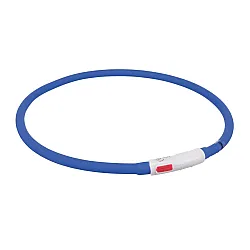 Trixie - Син светещ нашийник за куче с USB - XS - XL