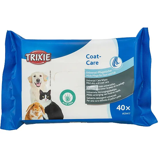 Trixie - Универсални мокри кърпички с алое вера - 40 бр